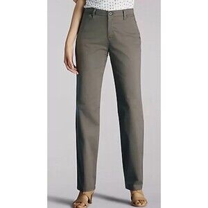 LEE High Rise Wrinkle Free Straight Leg NEW Pant size 16 short